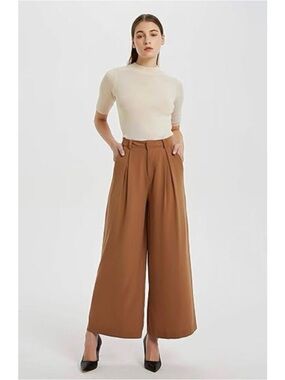 Tronjori Women's High Waist Wide
Leg Troussers Size XS